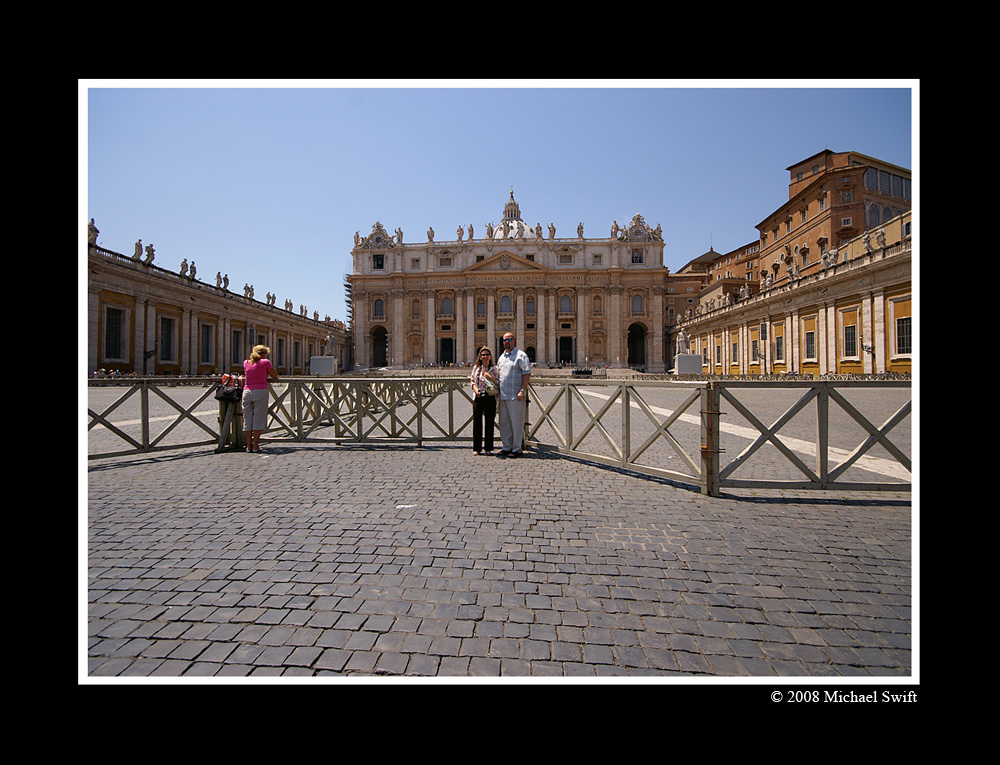 Tracey and Mike in front of St. Peter's Basilica